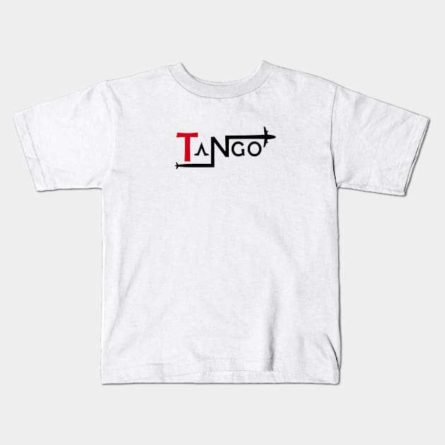 TANGO Aviation Phonetic Alphabet Pilot Airplane Kids T-Shirt by For HerHim